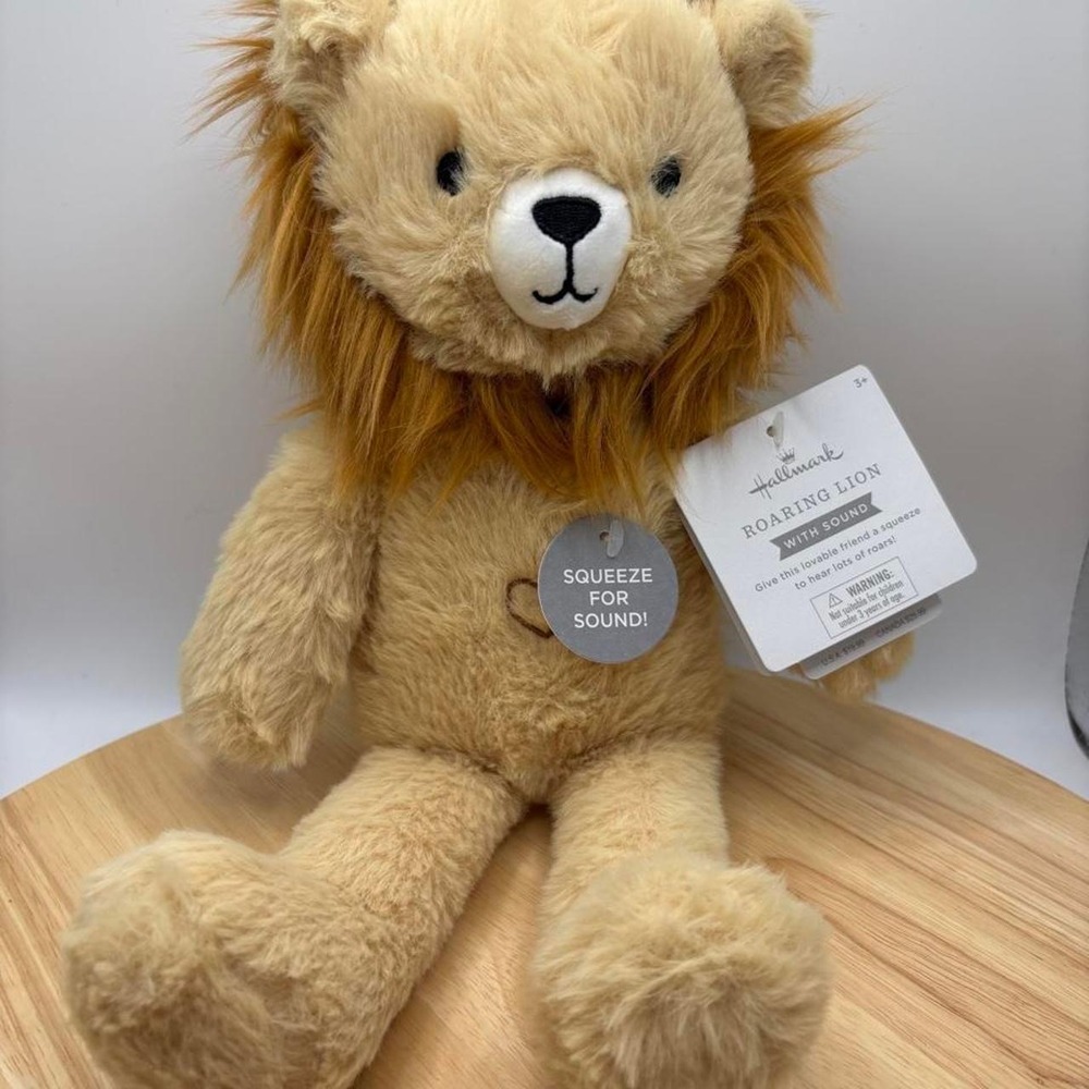 Hallmark K's Kids Roaring Lion Plush Stuffed Animal w/ Sound Beige KFA4007 NWT